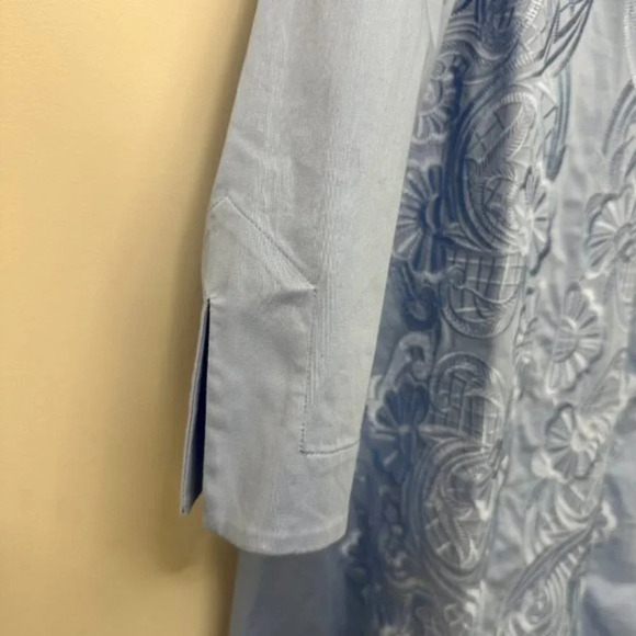 Ted Baker Jettas Embroidered Cold Shoulder Dress Baby Blue Size 1 - Picture 6 of 16